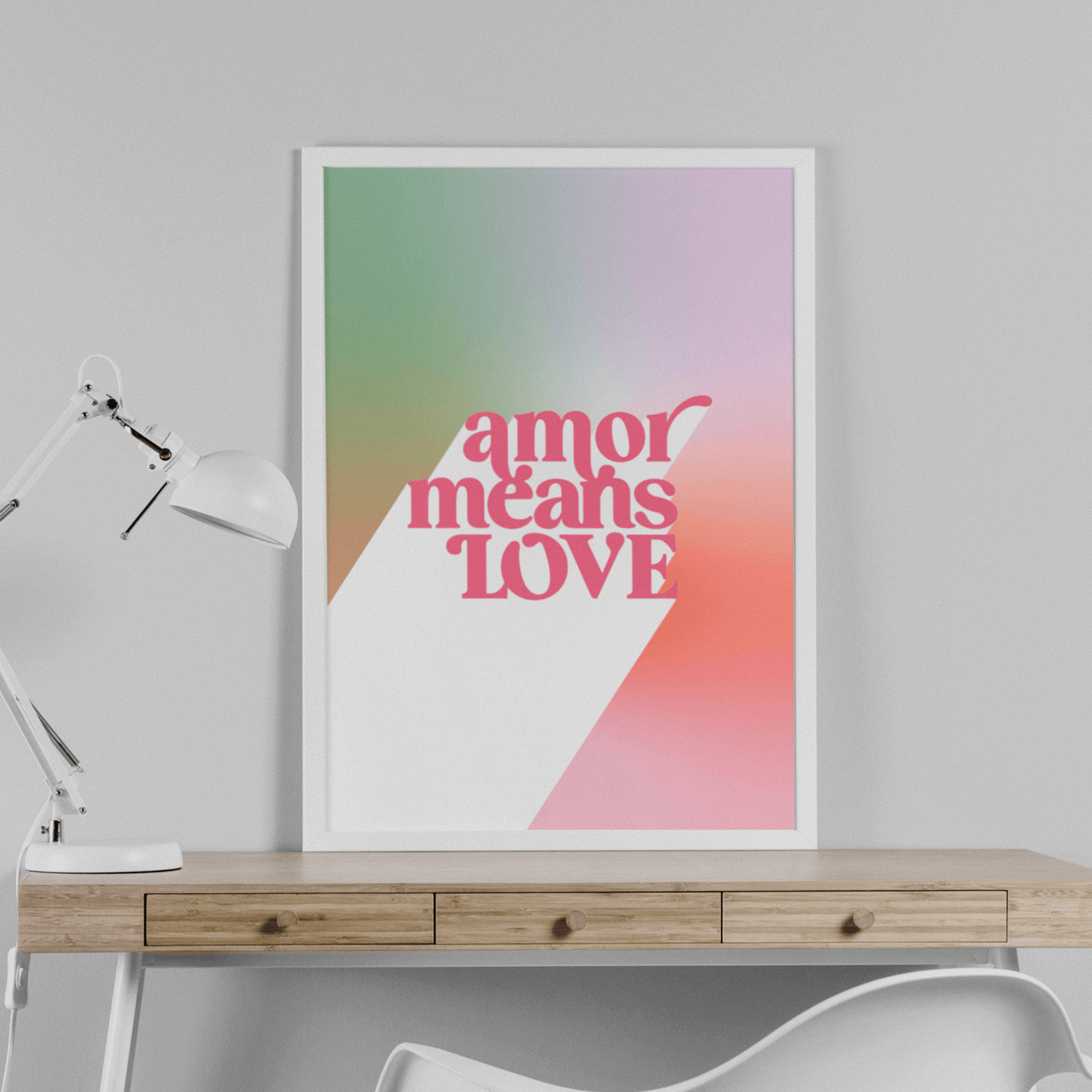 Amor Means Love (Spanish), Poster - THE WALL SNOB