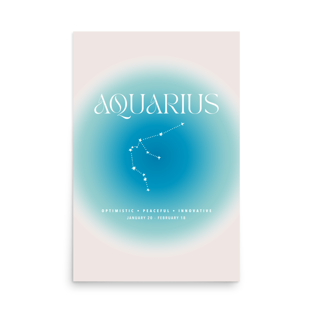 Aquarius Aura Print - THE WALL SNOB