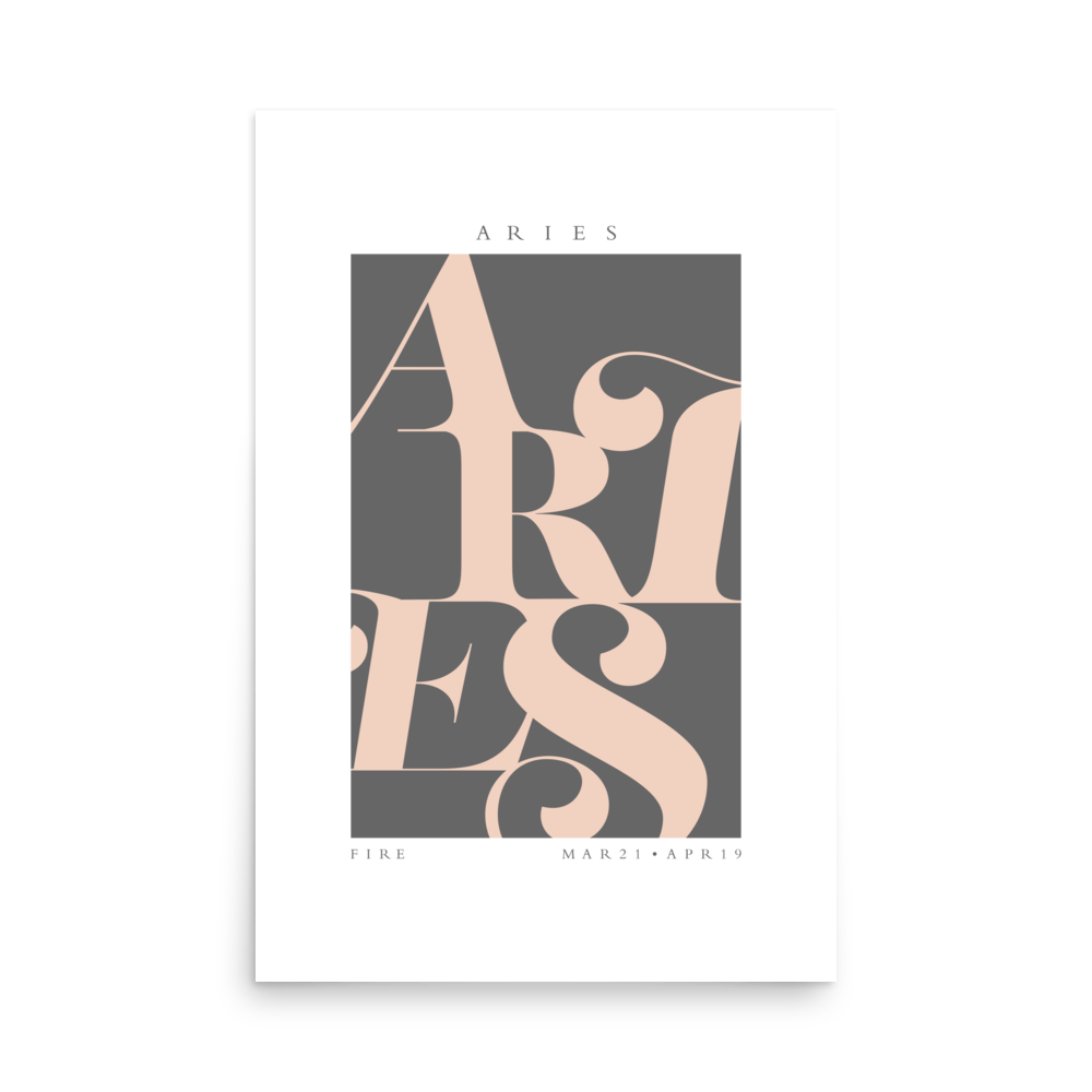 Aries Flourish Print - THE WALL SNOB