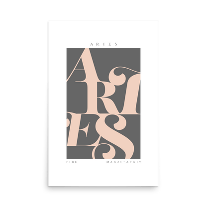 Aries Flourish Print - THE WALL SNOB