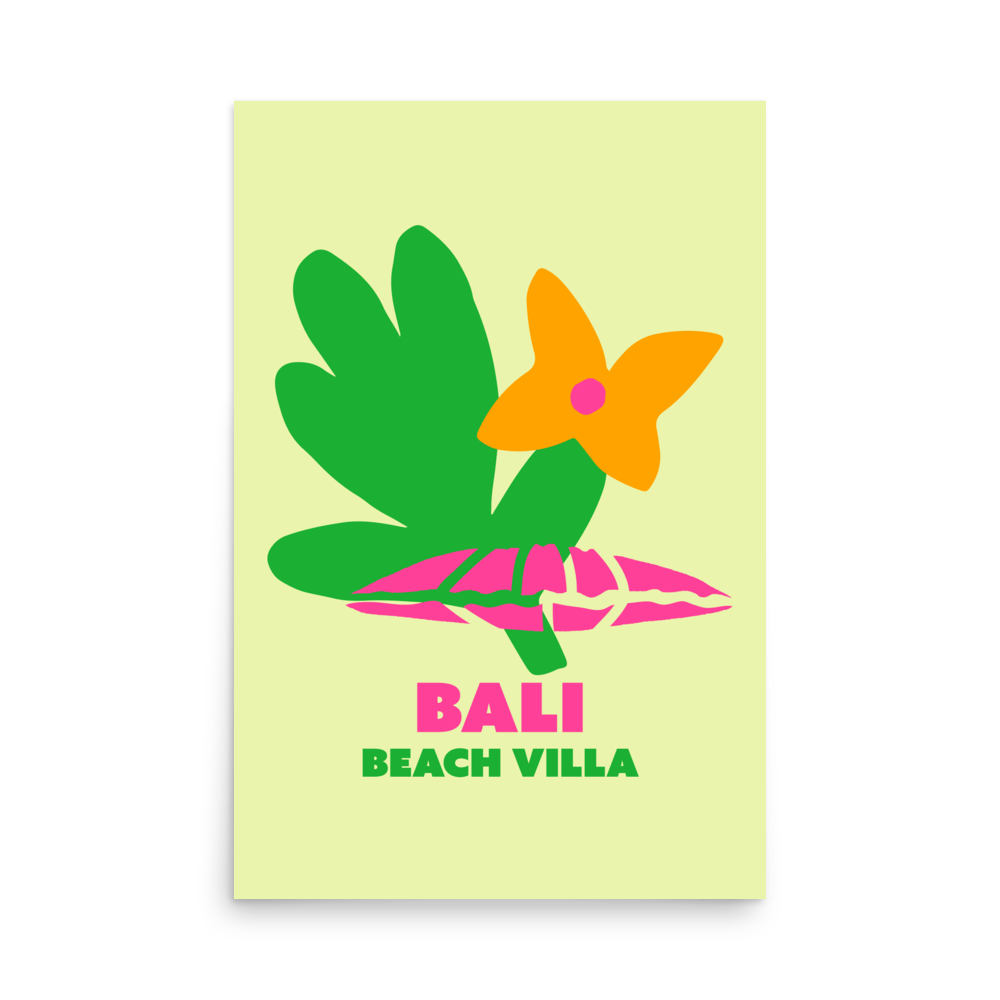 Bali Beach Villa Print - THE WALL SNOB