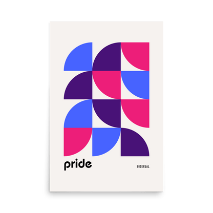 Bauhaus Bisexual Pride Shapes Print - THE WALL SNOB