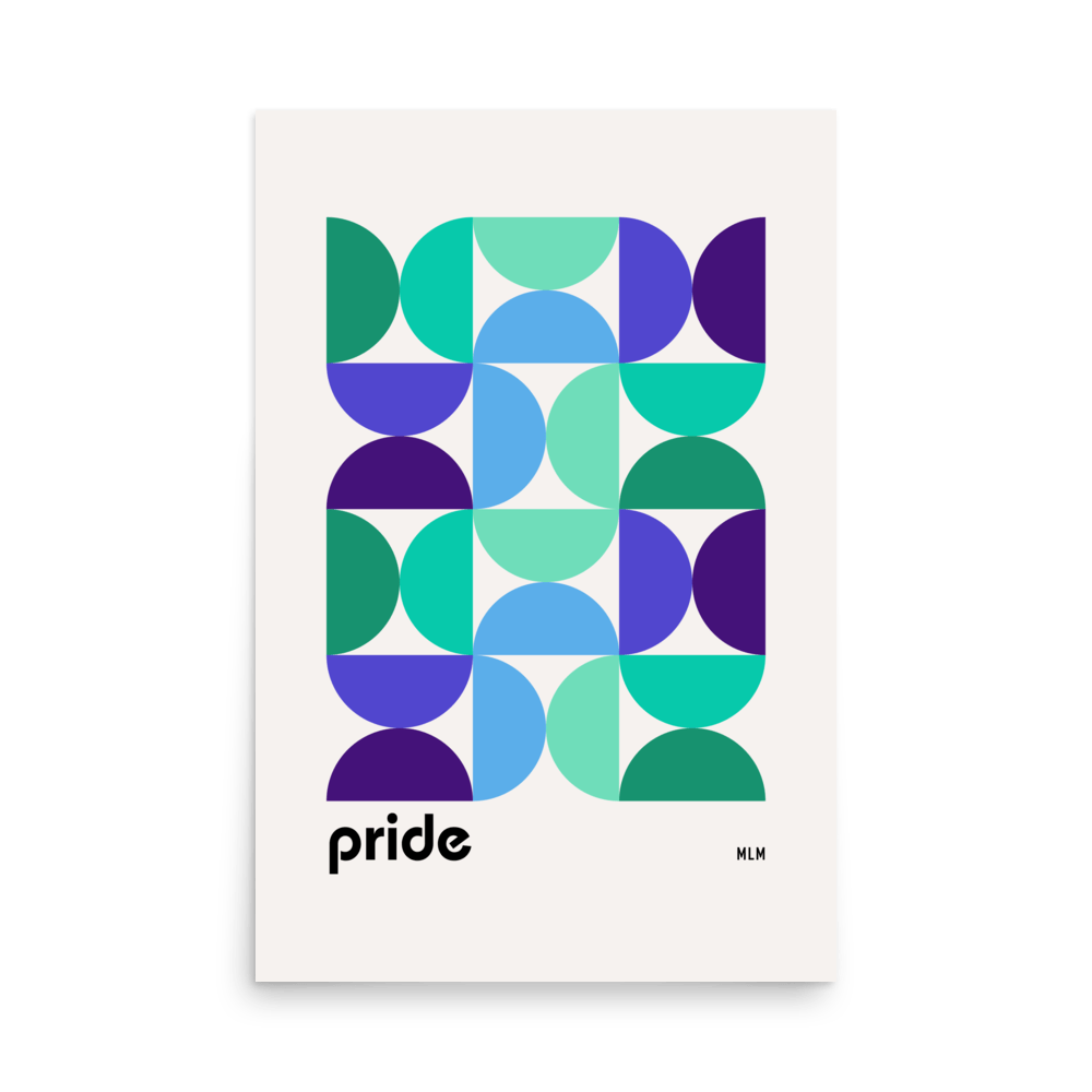 Bauhaus MLM Pride Shapes Print - THE WALL SNOB