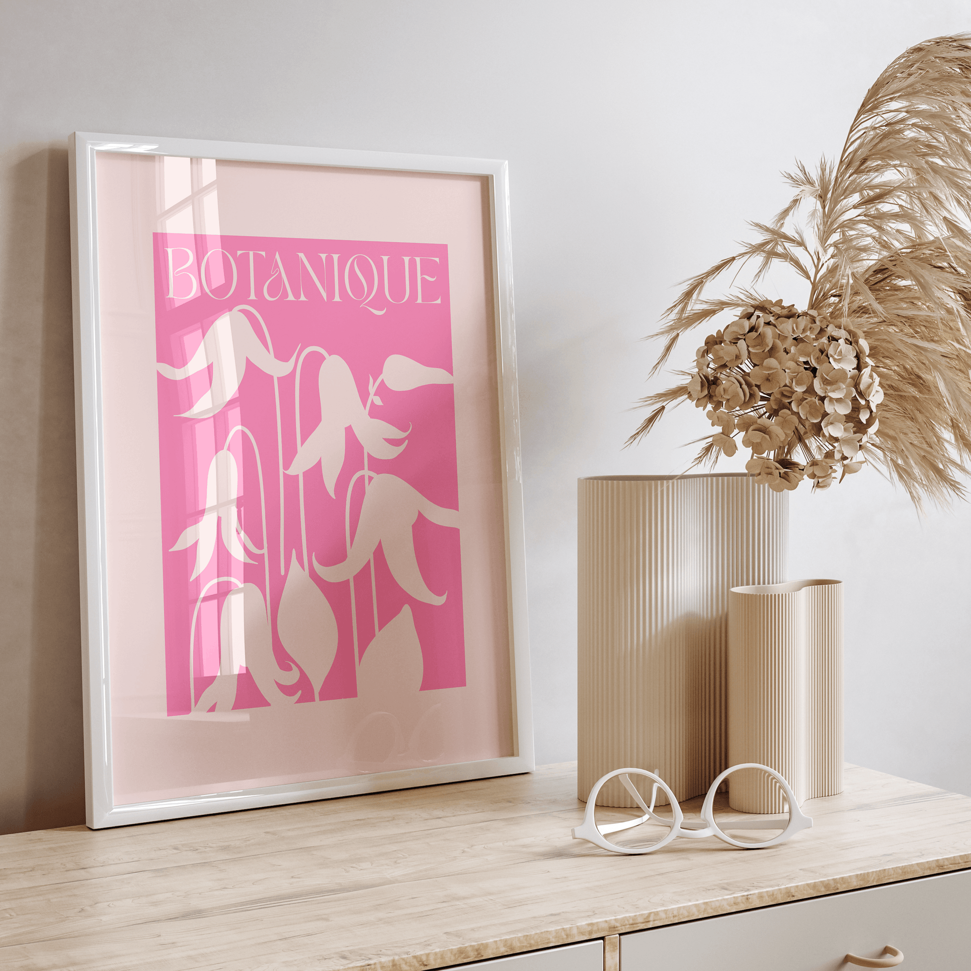 Botanique in Pink, Poster - THE WALL SNOB