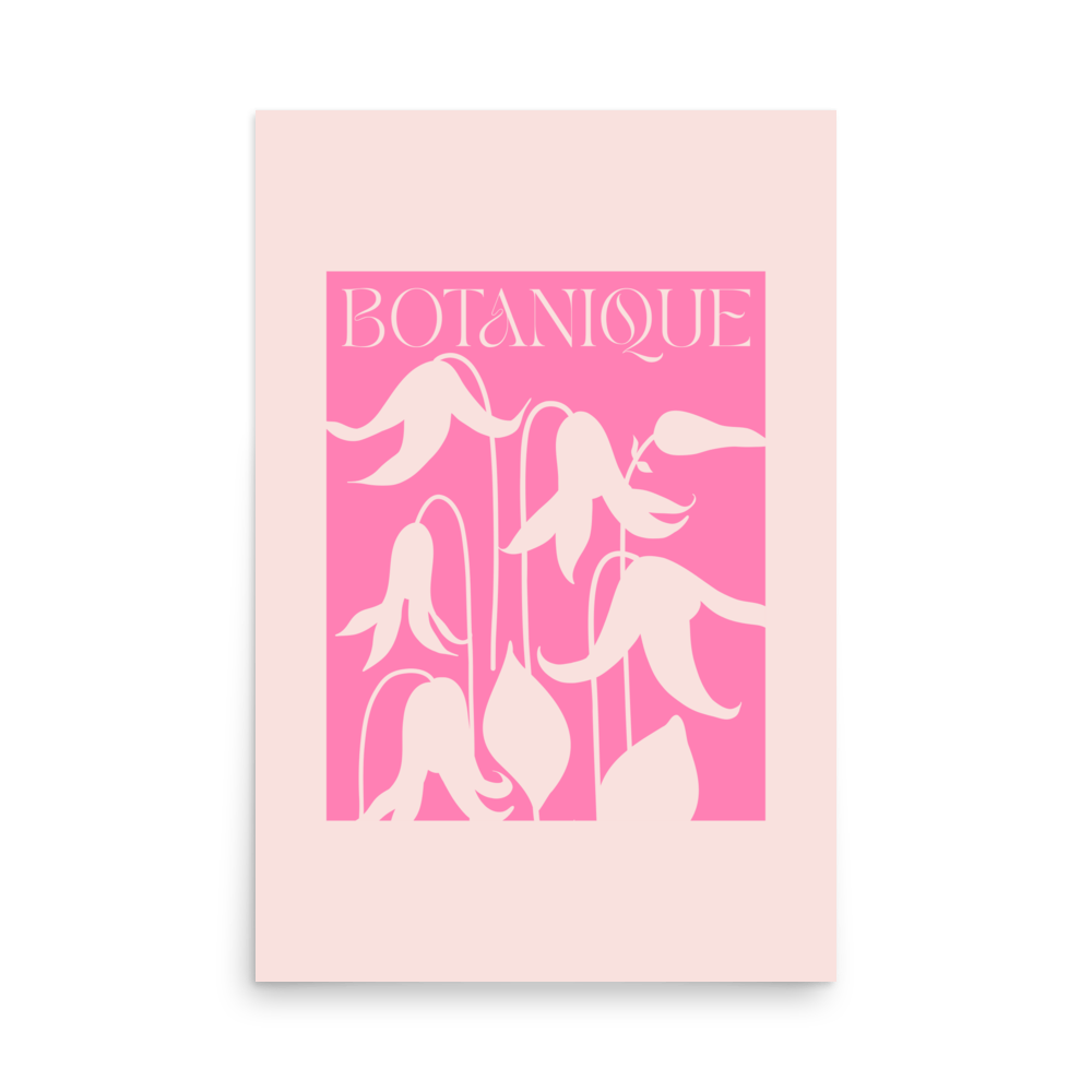 Botanique in Pink Print - THE WALL SNOB