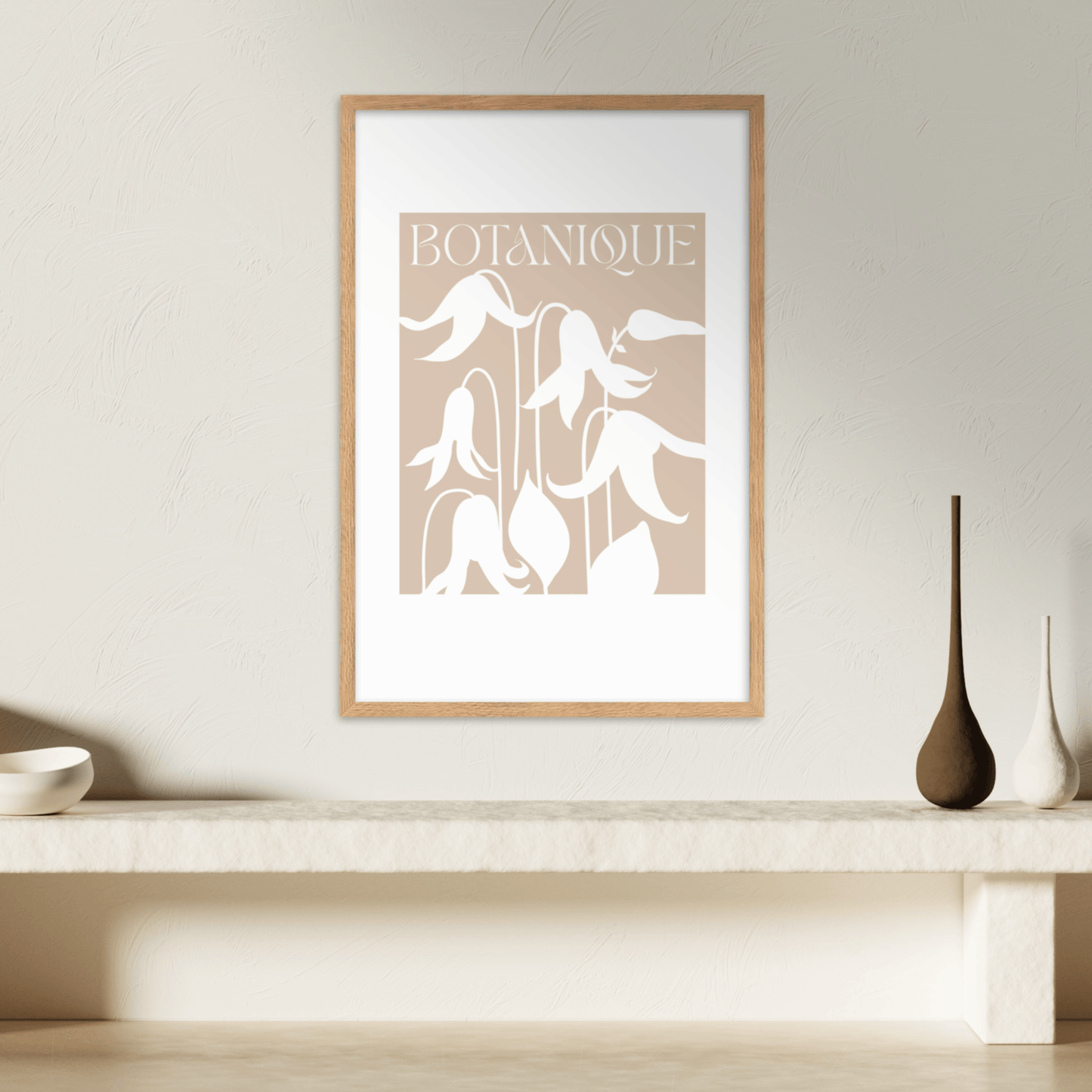 Botanique in Tan, Poster - THE WALL SNOB