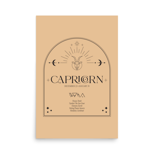 Capricorn Element Print - THE WALL SNOB