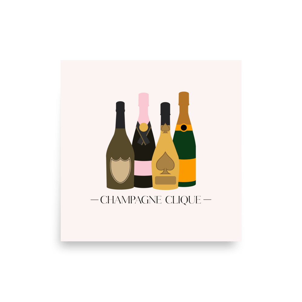 Champagne Clique Print - THE WALL SNOB