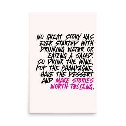 Champagne Stories Print - THE WALL SNOB