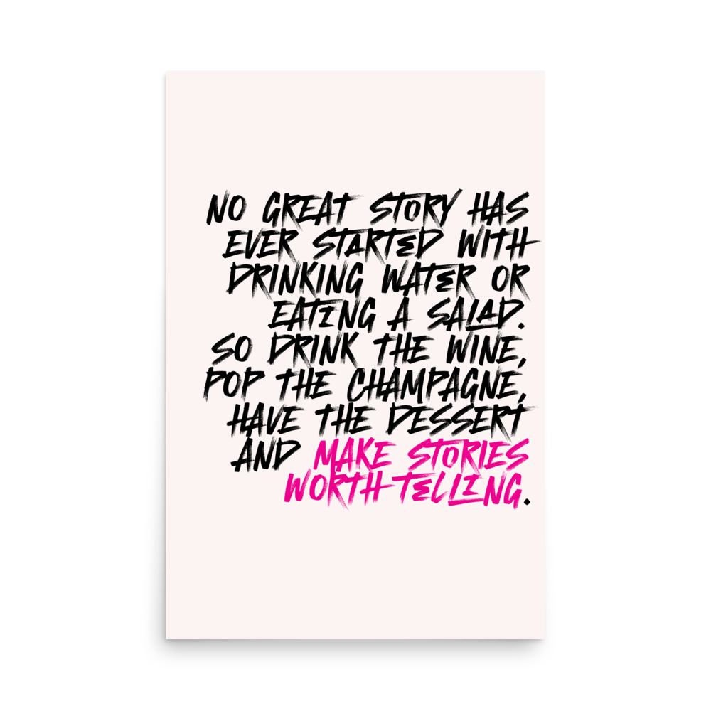 Champagne Stories Print - THE WALL SNOB