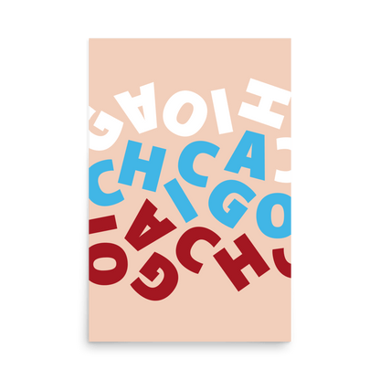 Chicago Type Print - THE WALL SNOB