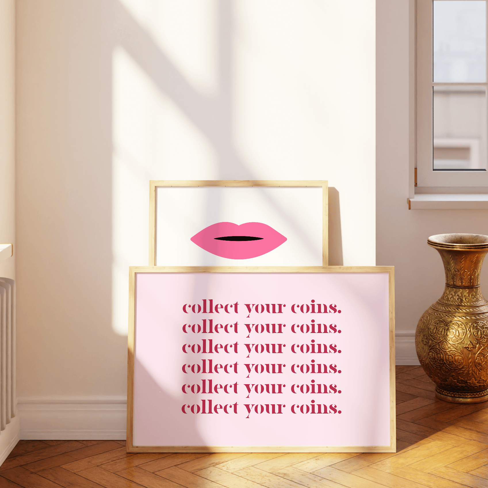Collect Your Coins Quote, Poster - THE WALL SNOB