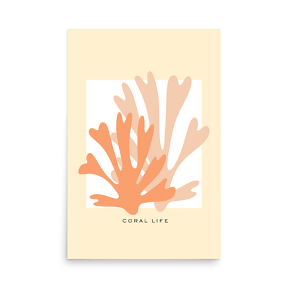 Coral Life Cutouts Print - THE WALL SNOB