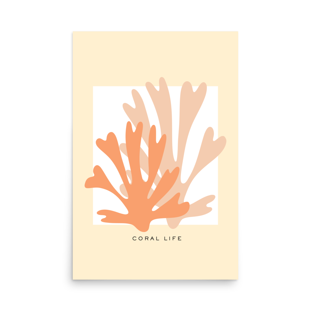 Coral Life Cutouts Print - THE WALL SNOB