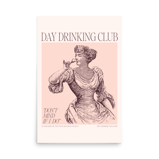 Day Drinking Club Print - THE WALL SNOB
