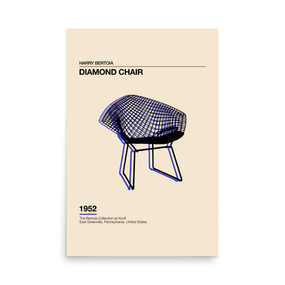 Diamond Chair Print - THE WALL SNOB