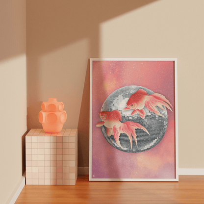 Disco Fish Print - THE WALL SNOB