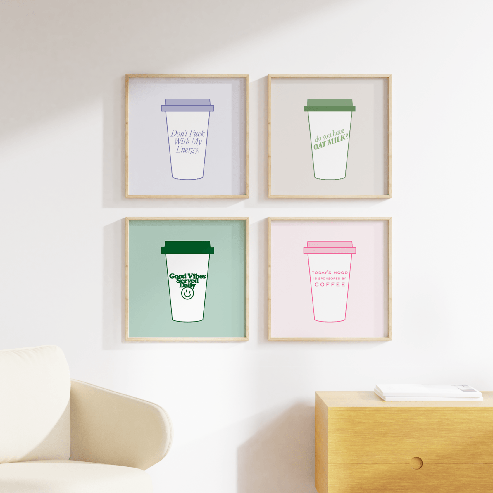Don't F*ck With My Energy Coffee Print - THE WALL SNOB