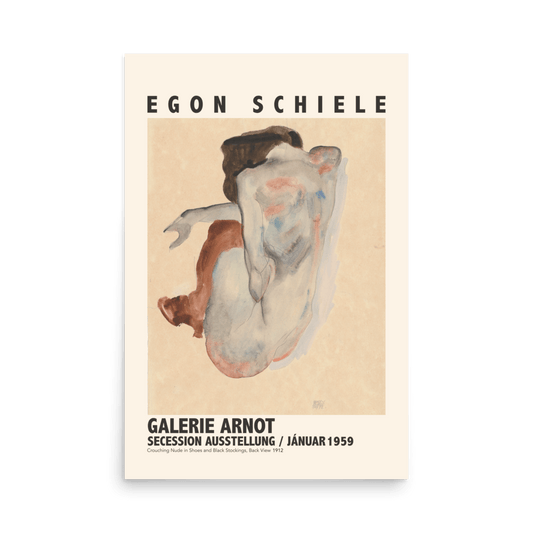 Egon Schiele Exhibition Poster Print - THE WALL SNOB