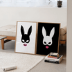 Follow The Rabbit Duo | Minimalist Rabbit Mask Print Set – THE WALL SNOB