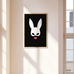 Follow The Rabbit Duo | Minimalist Rabbit Mask Print Set – THE WALL SNOB