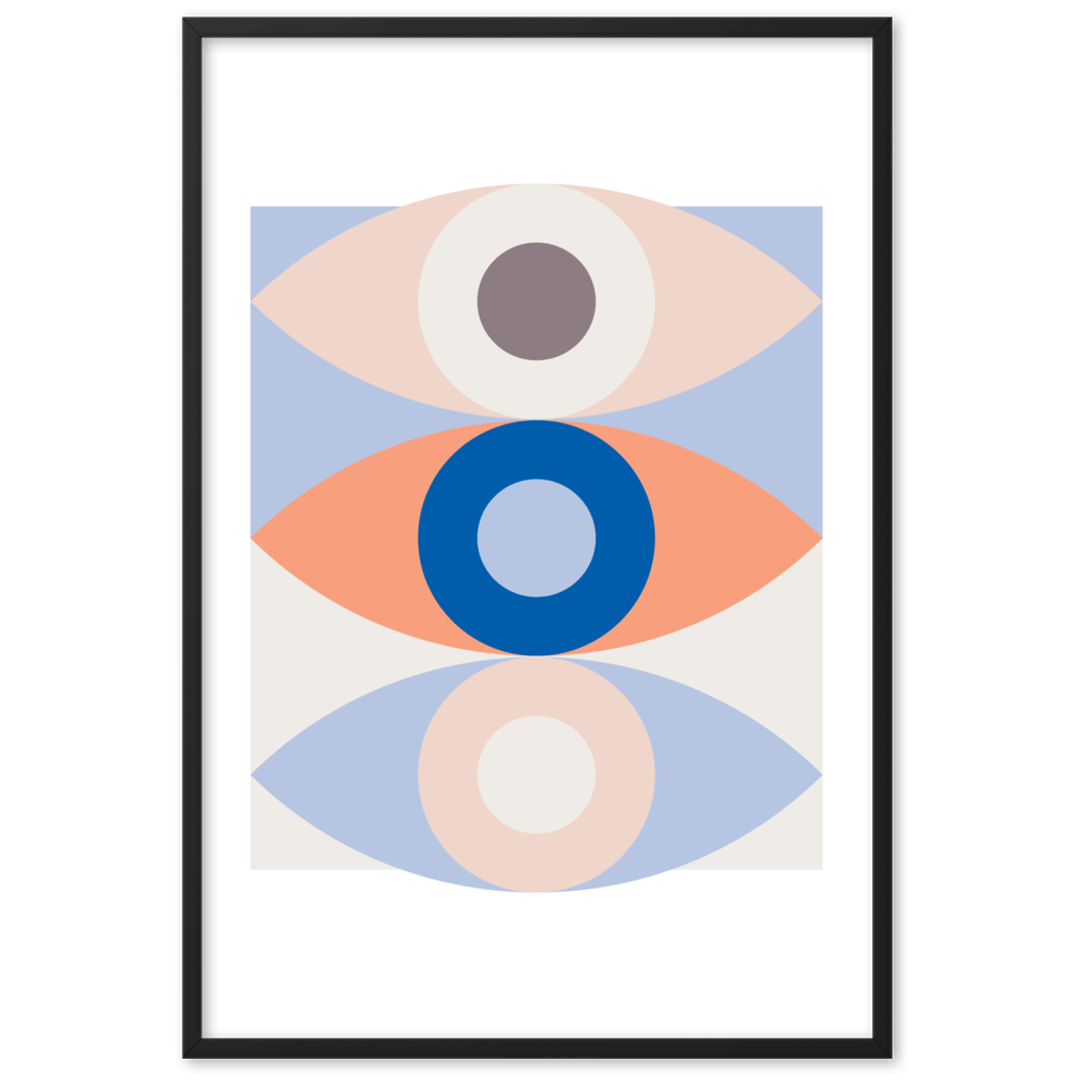 Framed Set of 2 Abstract Eyes 002 Prints - THE WALL SNOB