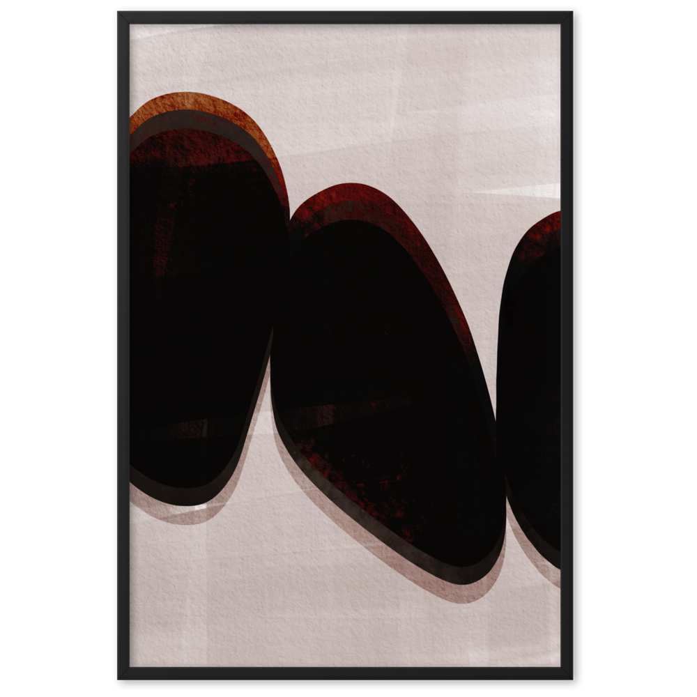 Framed Set of 2 Abstract Stones Prints - THE WALL SNOB
