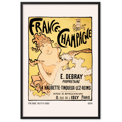 Framed Set of 2 French Champagne Prints - THE WALL SNOB