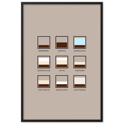 Framed Set of 2 Minimal Café Prints - THE WALL SNOB