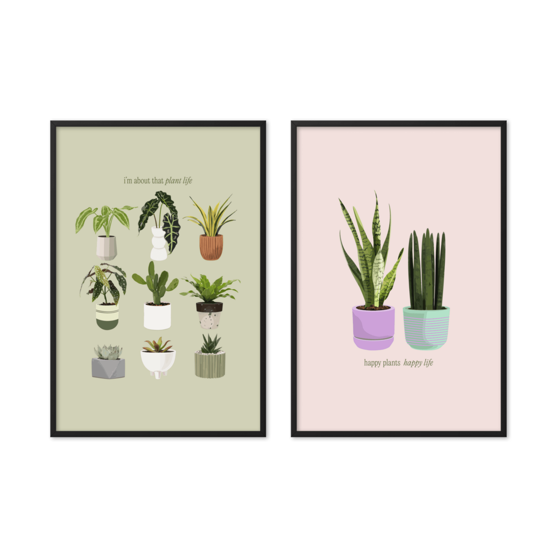 Framed Set of 2 Plant Life Prints - THE WALL SNOB