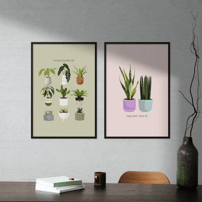 Framed Set of 2 Plant Life Prints - THE WALL SNOB