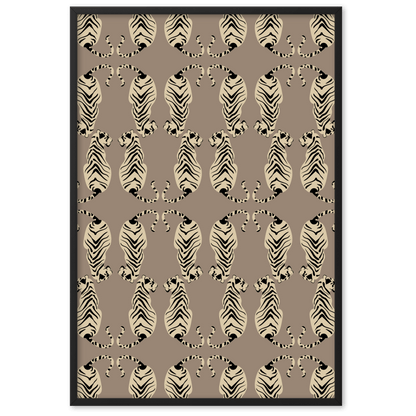Framed Set of 3 Neutral Tigress Prints - THE WALL SNOB