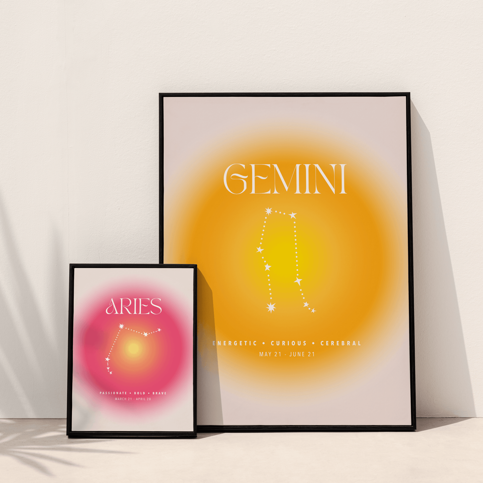 Gemini Aura Poster Aesthetic Gradient Zodiac Wall Print The Wall Snob 1133