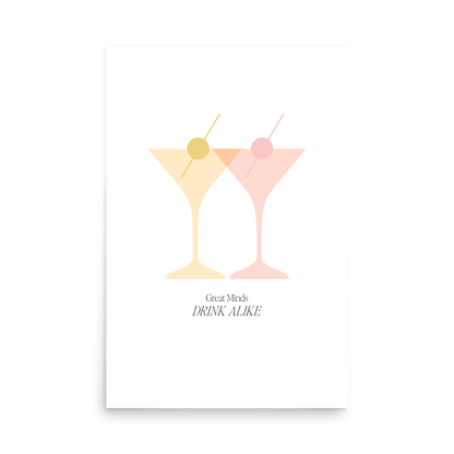 Great Minds Drink Alike Print - THE WALL SNOB