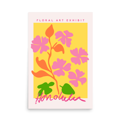 Honolulu Flower Exhibit Print - THE WALL SNOB