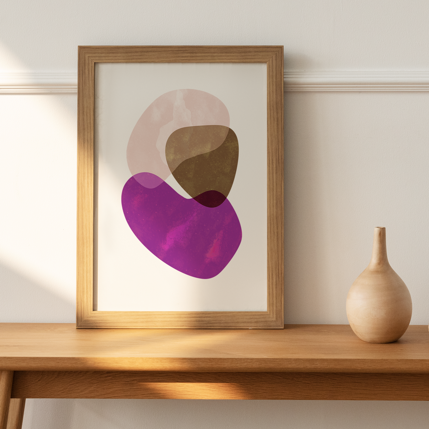 Japandi Stones Dahlia Purple, Poster - THE WALL SNOB