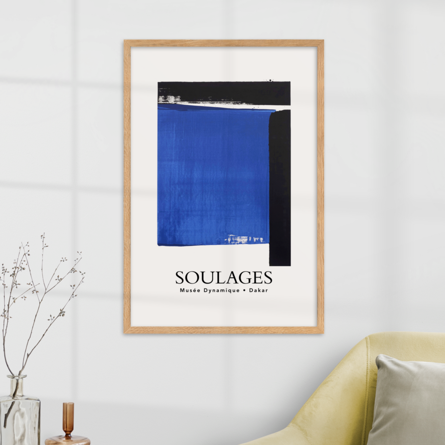 Soulages Sérigraphie Exhibition Poster - THE WALL SNOB