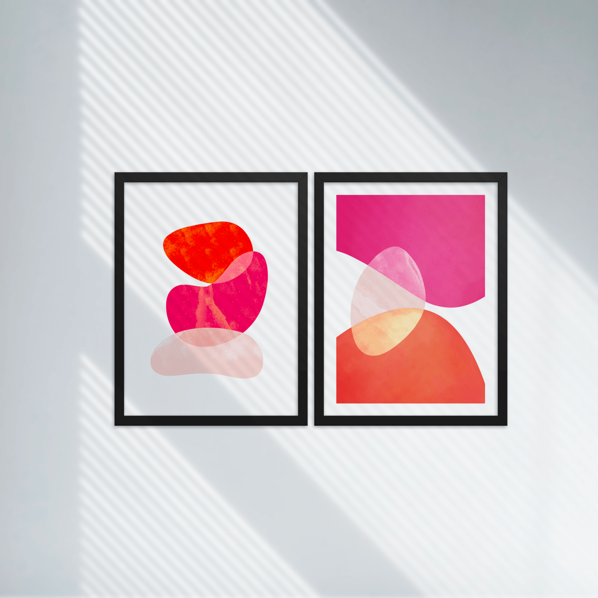 Japandi Abstract Gossamer Pink, Poster - THE WALL SNOB