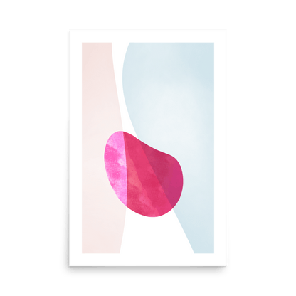 Japandi Abstract Innuendo Pink Print - THE WALL SNOB
