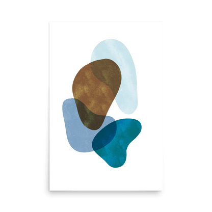 Japandi Stones Glacier Lake Print - THE WALL SNOB