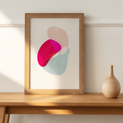 Japandi Stones Innuendo Pink, Poster - THE WALL SNOB