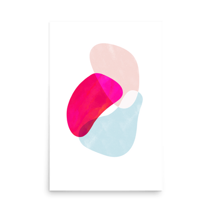 Japandi Stones Innuendo Pink Print - THE WALL SNOB