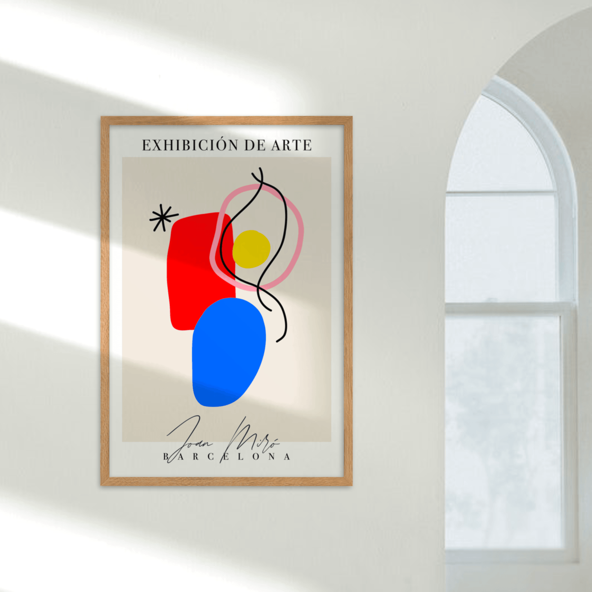 Joan Miró Exhibition Blue Red, Poster - THE WALL SNOB