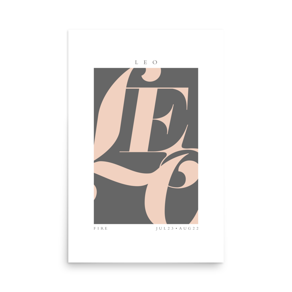Leo Flourish Print - THE WALL SNOB