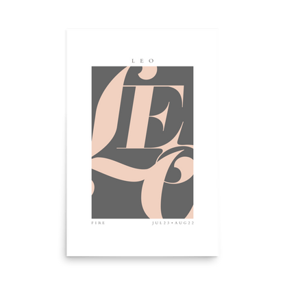 Leo Flourish Print - THE WALL SNOB