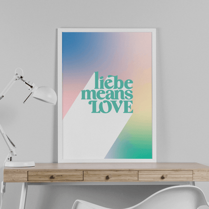 Liebe Means Love (German), Poster - THE WALL SNOB