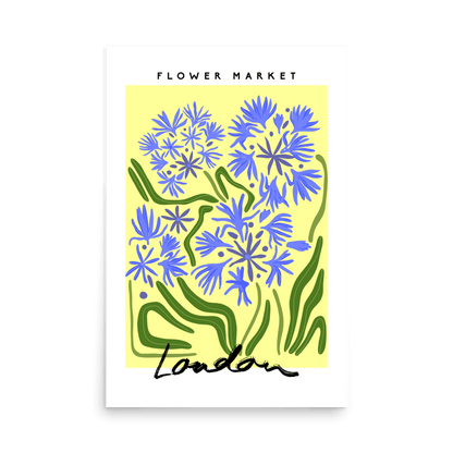 London Flower Market Print - THE WALL SNOB