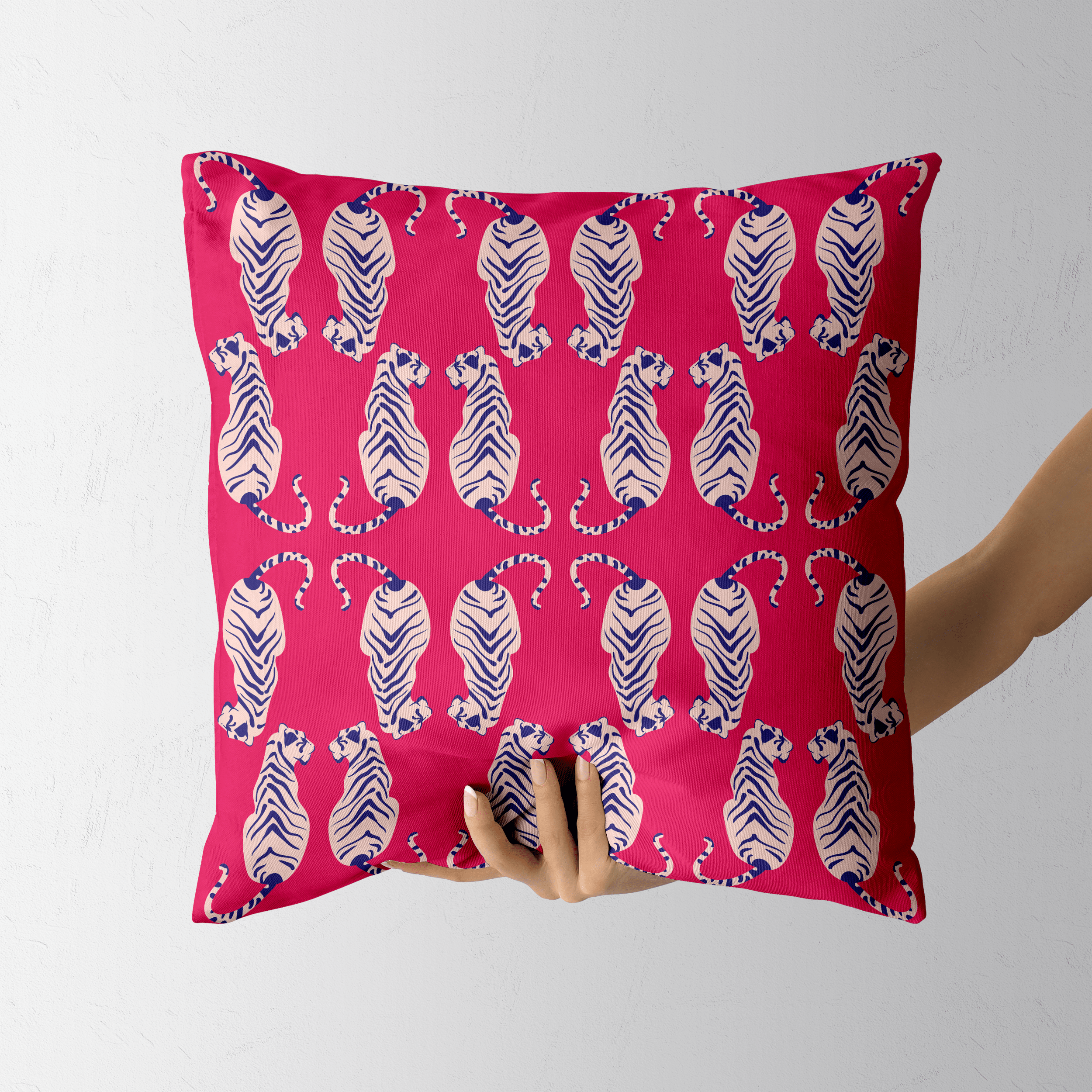 Magenta Tigress Pillowcase - THE WALL SNOB