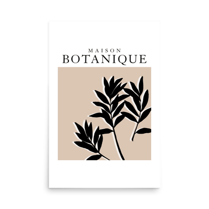 Maison Botanique Black Leaf Print - THE WALL SNOB