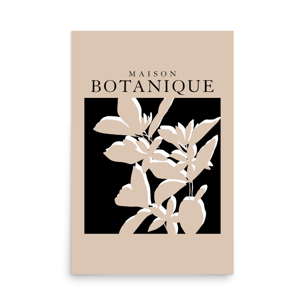Maison Botanique Tan Leaf Print - THE WALL SNOB
